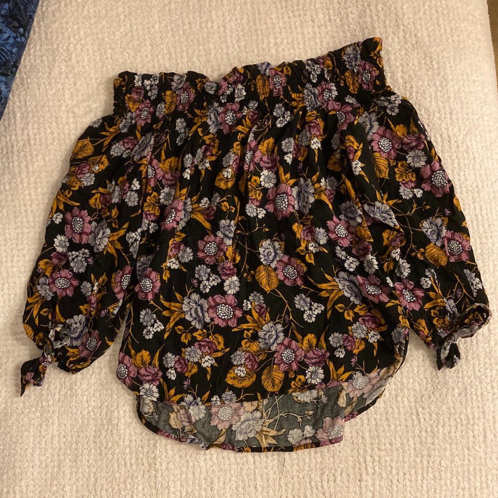 off the shoulder floral top
